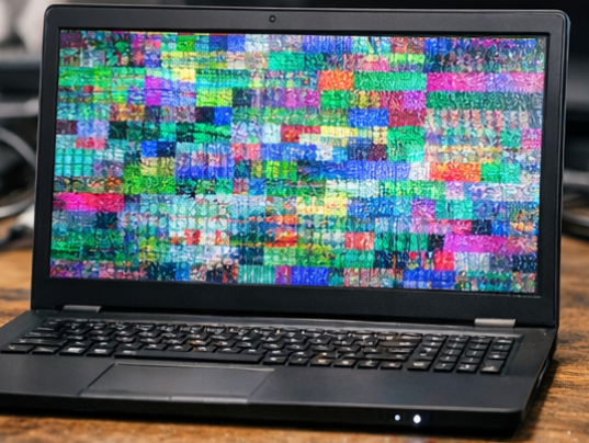 7種筆電螢幕壞掉情況：五、筆電螢幕顯示花屏